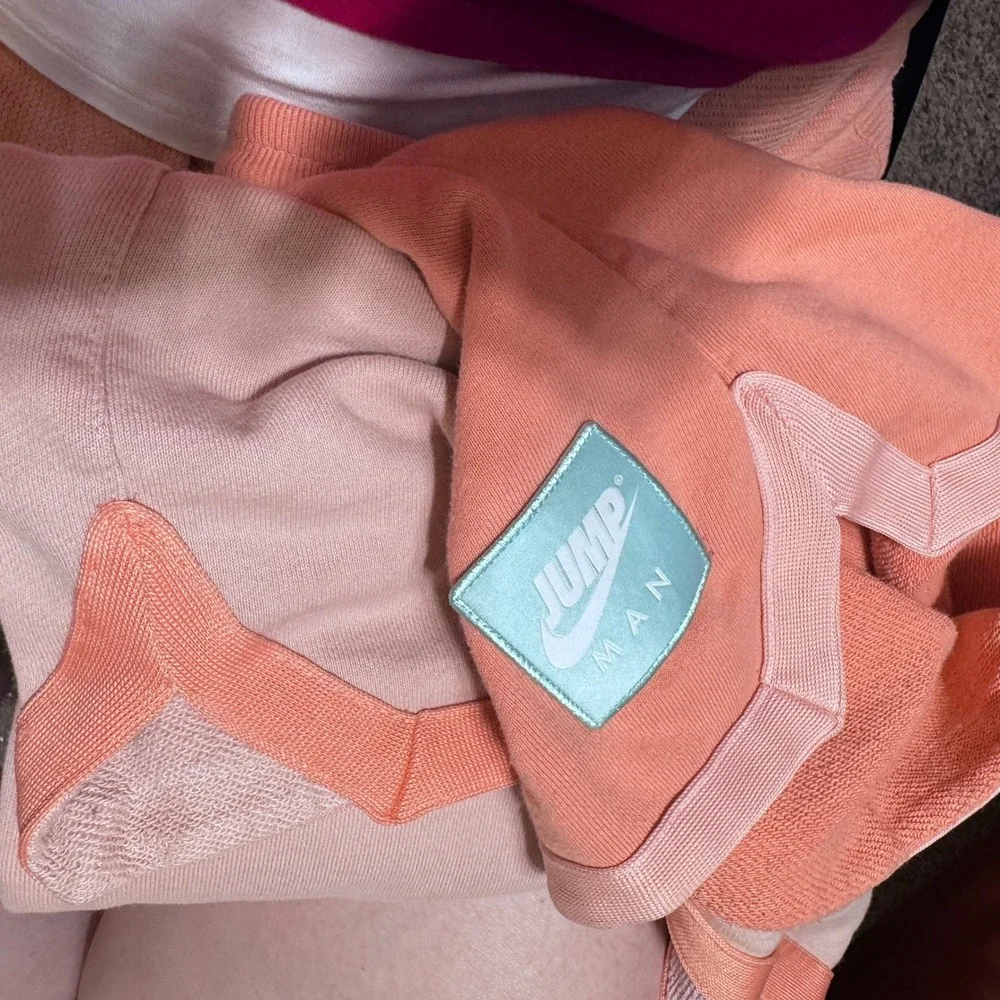 Nike Jordan Jumpman Fleece Shorts Mens 3XL Peach Colorblock Sweat shorts